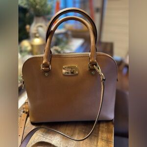 Michael Kors camel color dome crossbody, gently used